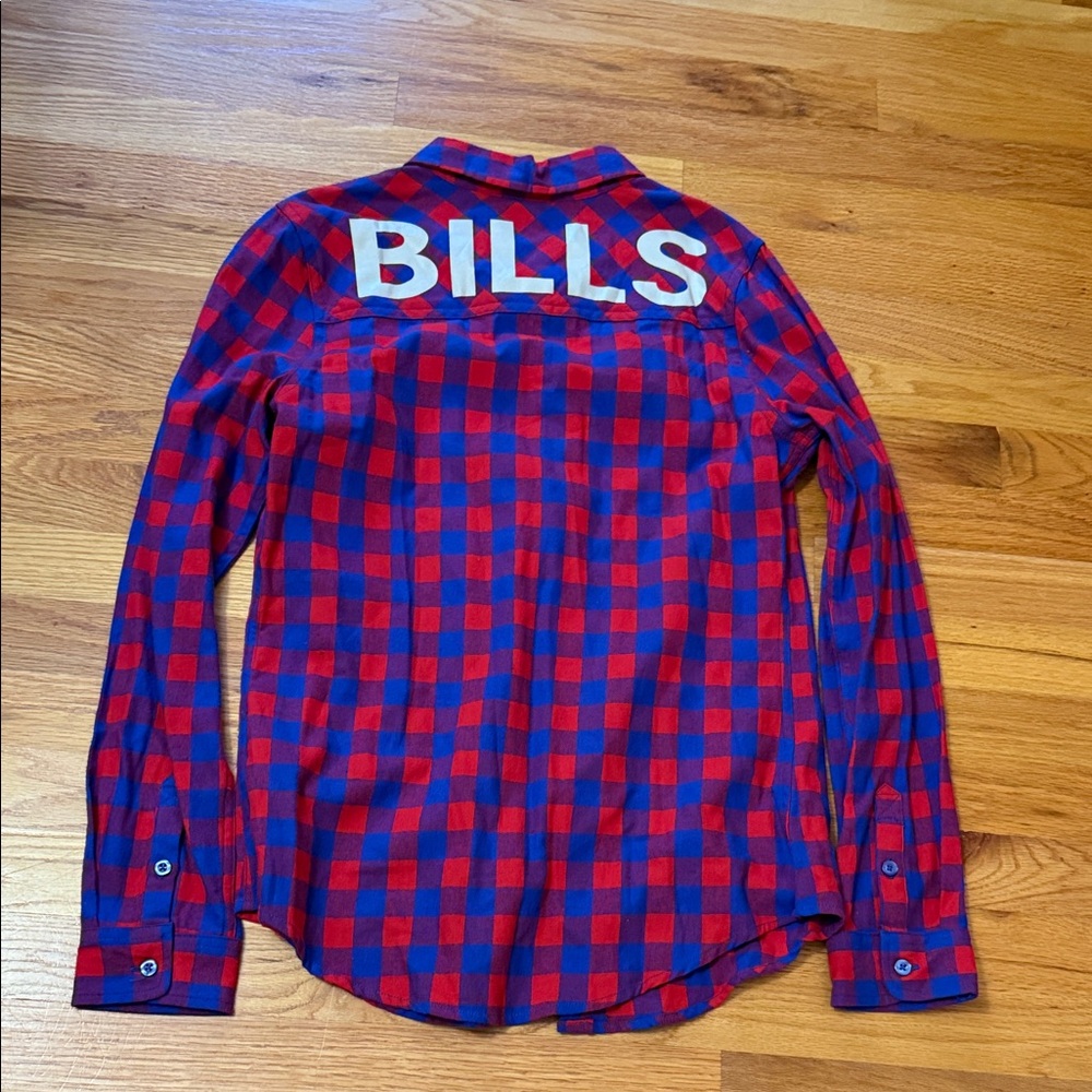NFL Red and Blue Plaid Men's Shirt - Picture 4 of 4
